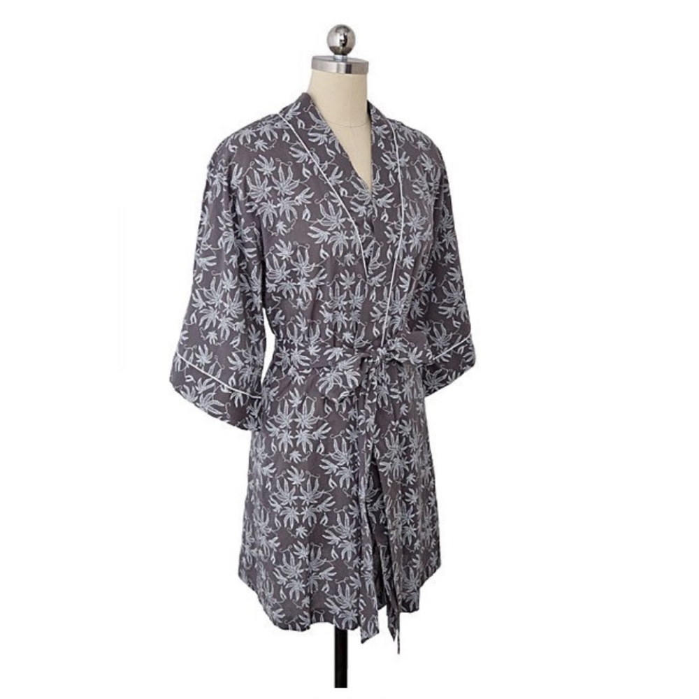 Toile Weed Leaf Kimono